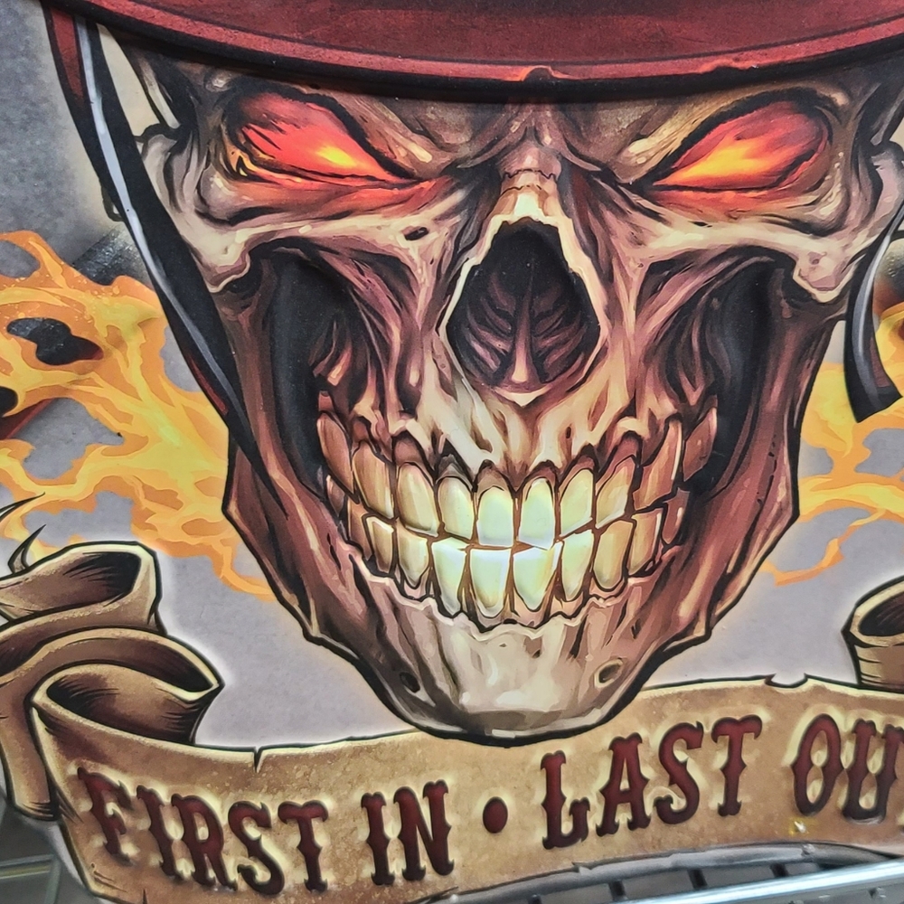 Firefighter Metal Embossed Sign - Picture 4 of 5